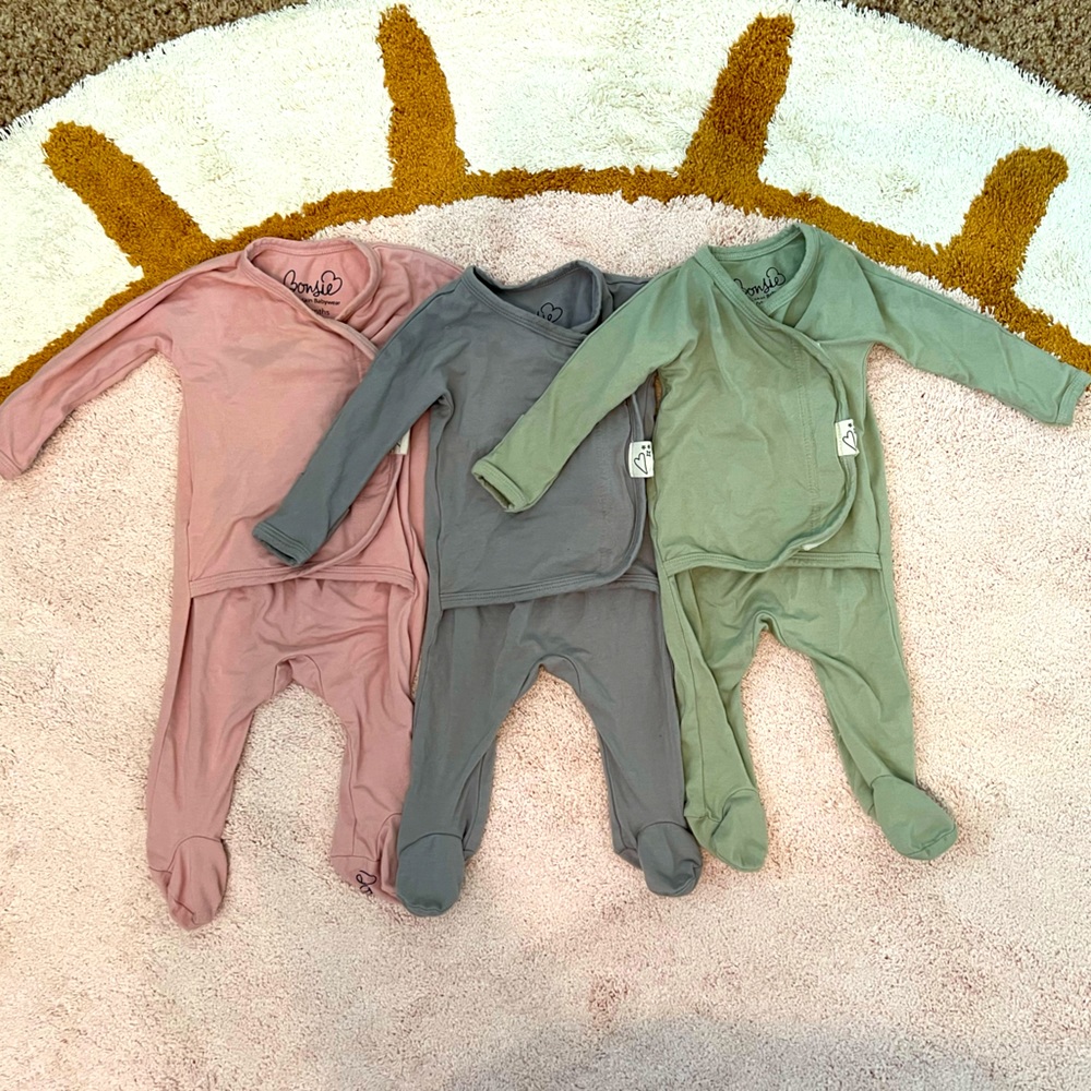 Bonsie Baby Footie Pajama Lot 0-3 Months